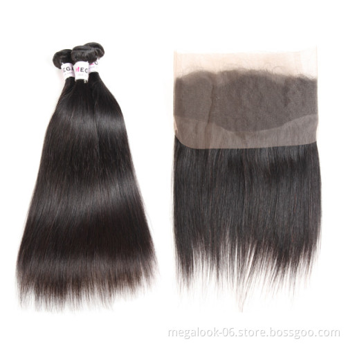 Pre Plucked Swiss Silk Base 360 Lace Frontal,Ear To Ear 360 Lace Frontal Closure With Brazilian Human Hair Bundles